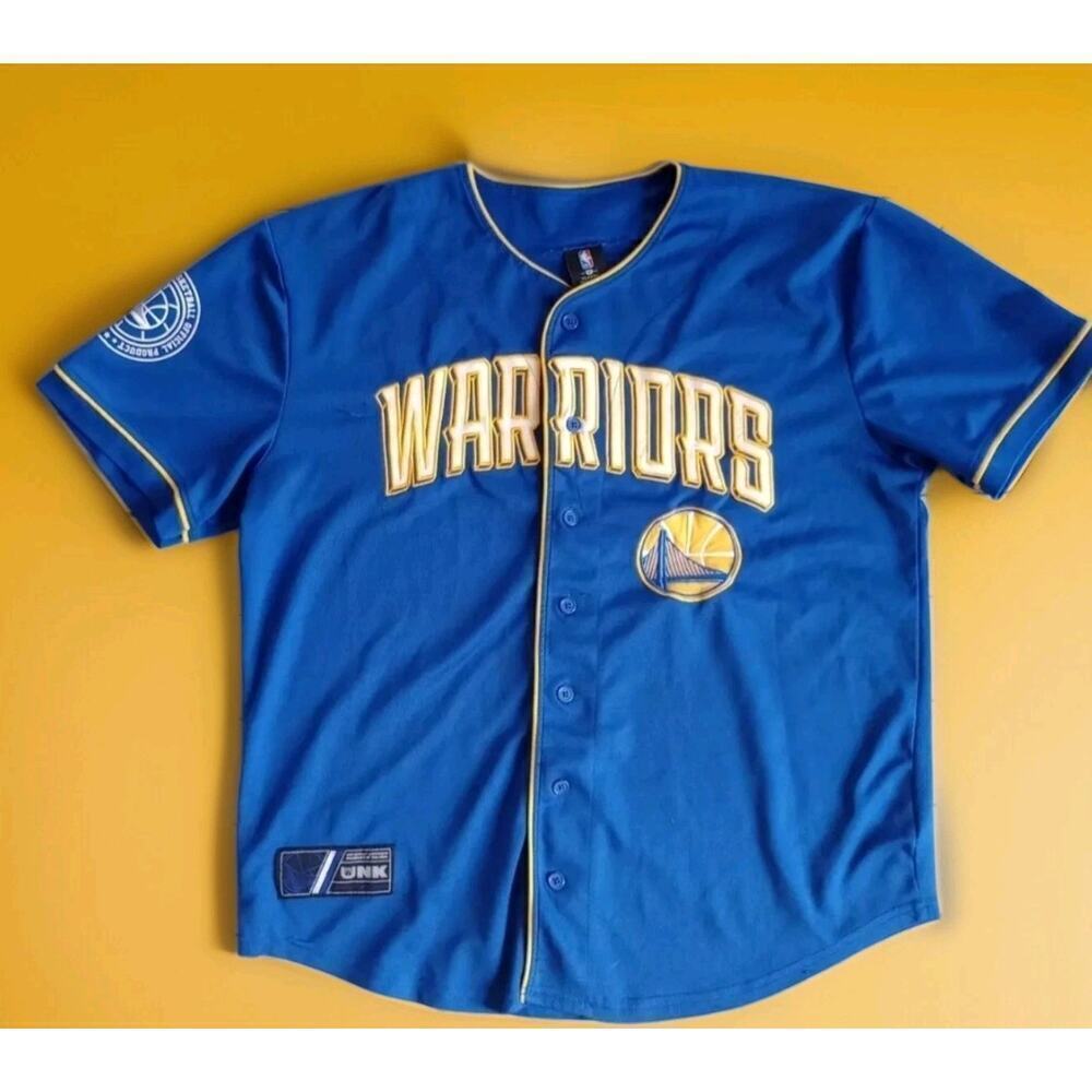 Golden State Warriors NBA UNK Baseball Jersey Size 2XL Excellent A98 Sport‎